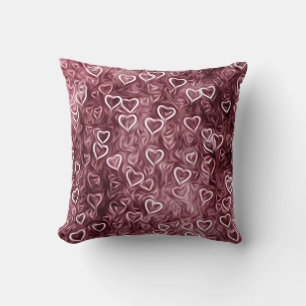 Falling Hearts - Red Cushion