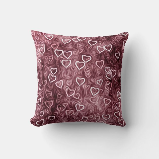 Falling Hearts - Red Cushion (Front)