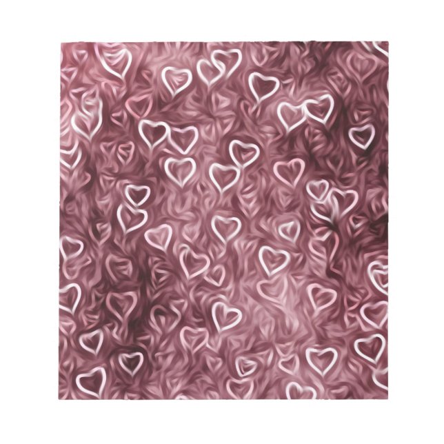 Falling Hearts - Red Notepad (Front)