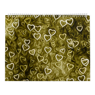 Falling Hearts - Yellow Calendar