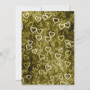 Falling Hearts - Yellow Invitation