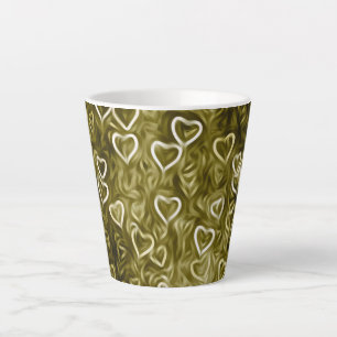 Falling Hearts - Yellow Latte Mug