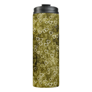 Falling Hearts - Yellow Thermal Tumbler
