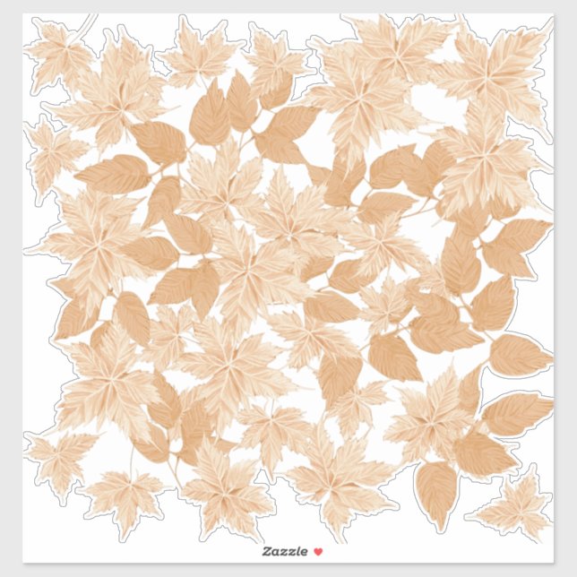 Falling in Autumn leaves Custom-Cut Vinyl Sticker (Sheet)