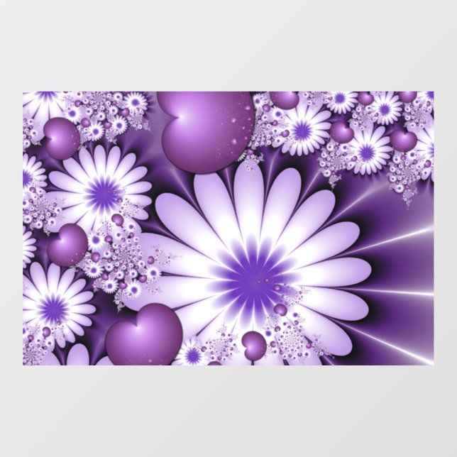 Falling in Love Abstract Flowers & Hearts Fractal (Sheet)
