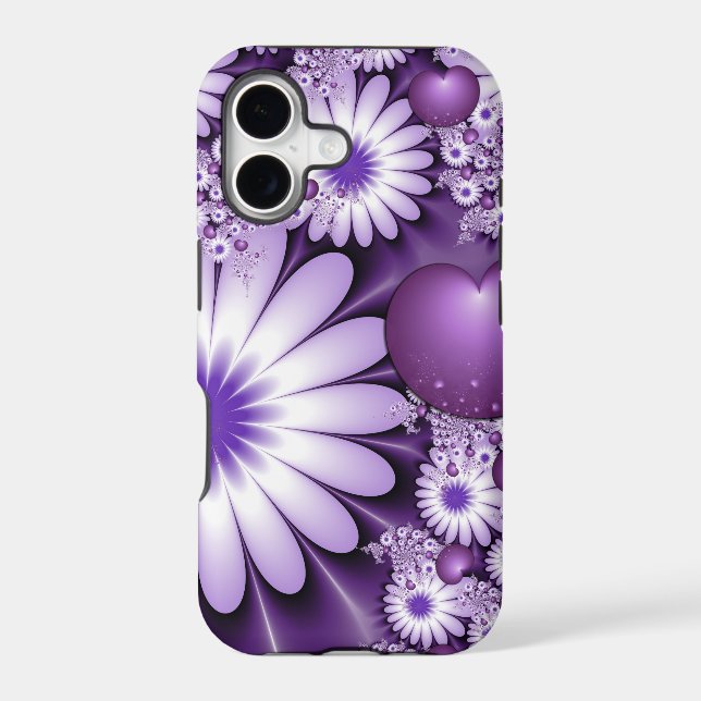 Falling in Love Abstract Flowers & Hearts Fractal (Back)