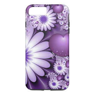 Falling in Love Abstract Flowers & Hearts Fractal iPhone 8 Plus/7 Plus Case
