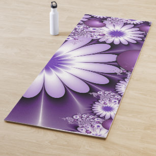 Falling in Love Abstract Flowers & Hearts Fractal Yoga Mat