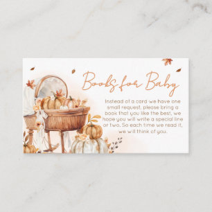 Falling in Love Autumn Baby Shower Books for Baby Enclosure Card