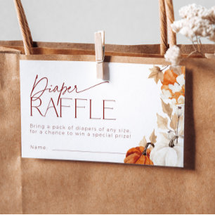 Falling in Love Baby Shower Diaper Raffle Ticket Enclosure Card