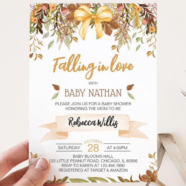 Falling in Love Baby Shower Invitation (Creator Uploaded)