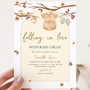 Falling in Love Little Pumpkin Baby Shower Invitation