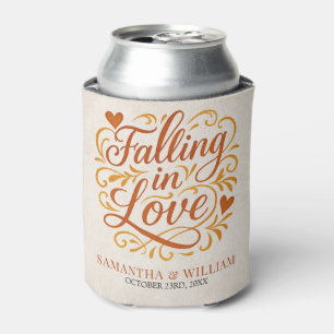 Falling in Love Modern Autumn Wedding  Can Cooler