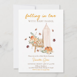 Falling in Love Pumpkin Baby Shower Invitation