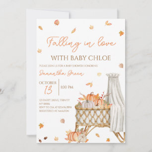 Falling in Love Pumpkin Baby Shower Invitation