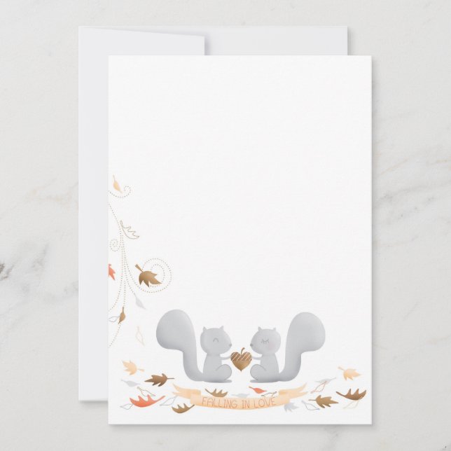 Falling in Love Squirrel Bridal Shower Invitation (Front)