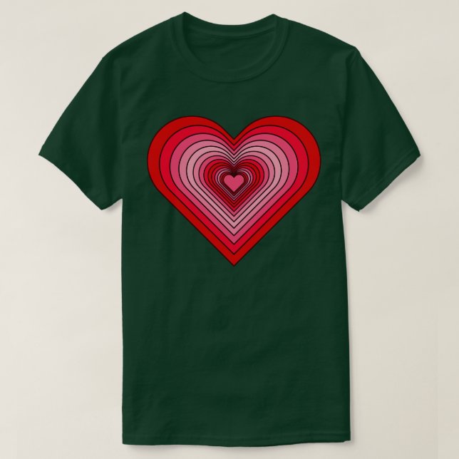 Falling in Love Valentines Day Heart Pattern 3 T-Shirt (Design Front)