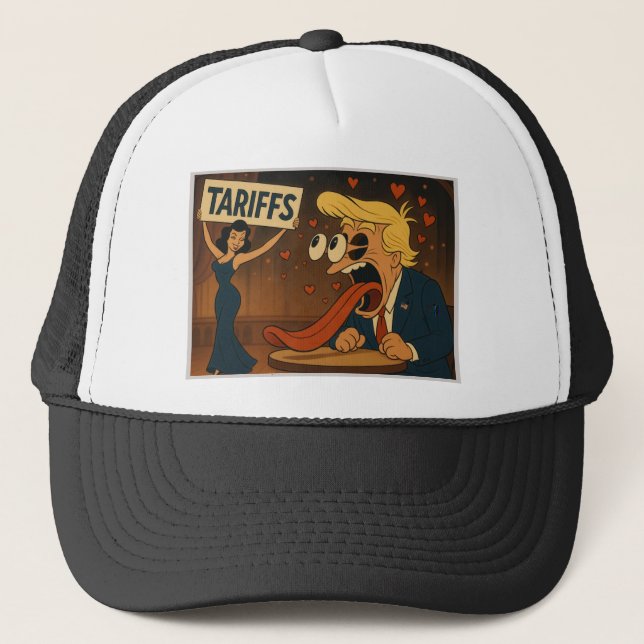 Falling in love with Tariffs Trucker Hat (Front)