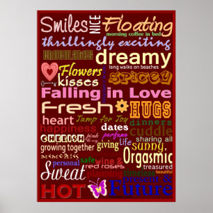 Falling in Love WordArt™ Poster