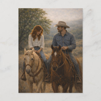 Falling in Stride | Western Horse Art | Postcard