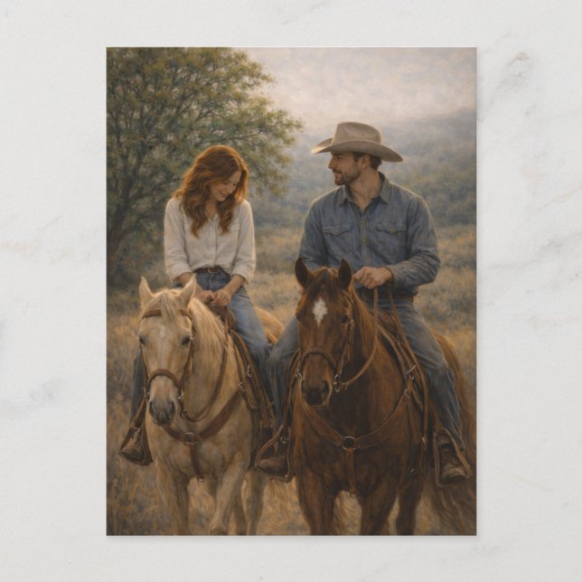 Falling in Stride | Western Horse Art | Postcard (Front)