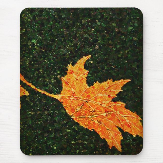 Falling Leaf Oil Painting Mouse Pad (Front)