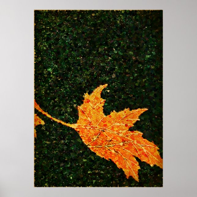 Falling Leaf Oil Painting Poster (Front)