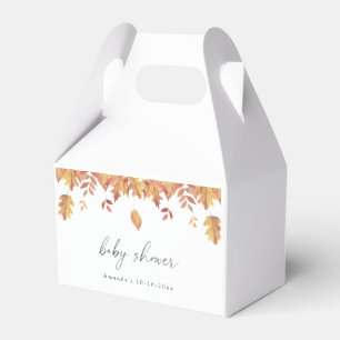 Falling leaves autumn baby shower favour box