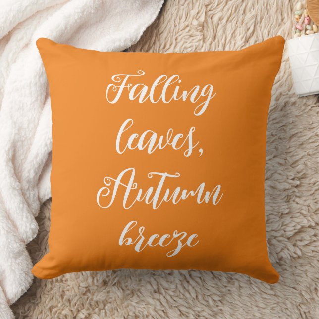 Falling Leaves Autumn Breeze Throw Pillow (Blanket)