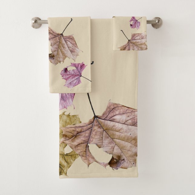 "falling leaves" autumn TOWEL SET (Insitu)