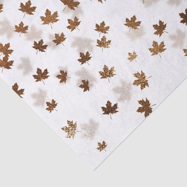 Falling Leaves Autumnal  Tissue Paper (Detail)