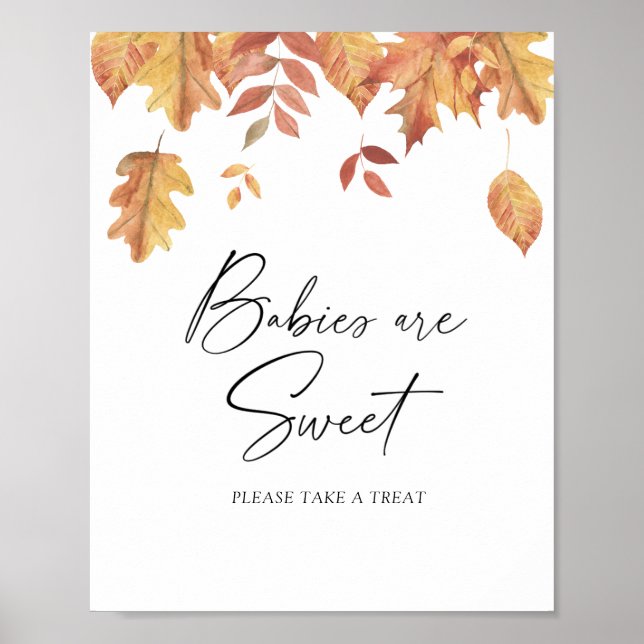 Falling leaves - babies are sweet poster (Front)