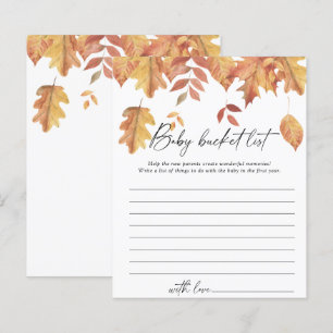 Falling leaves - Baby bucket list game