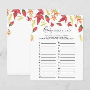 Falling leaves - Baby name race game