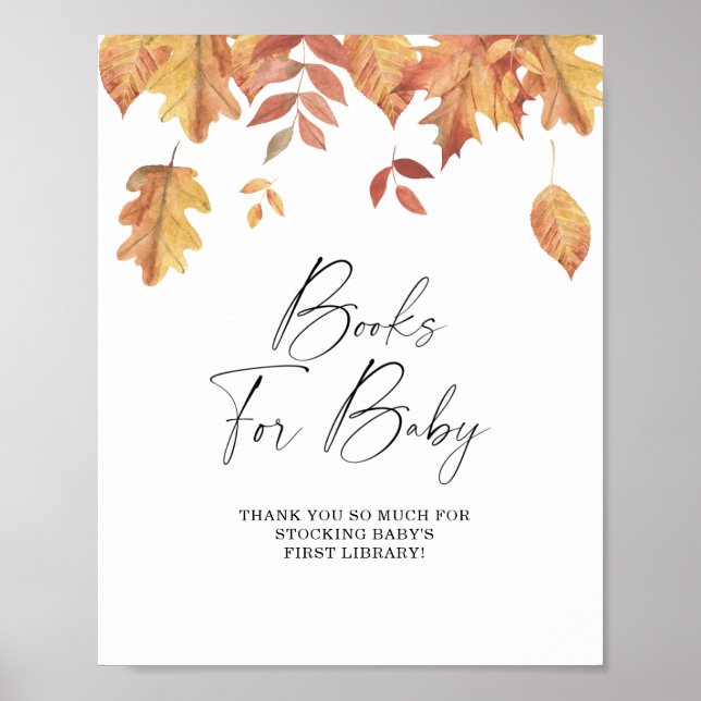 Falling leaves - books for baby poster (Front)