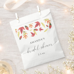 Falling leaves bridal shower favour bag