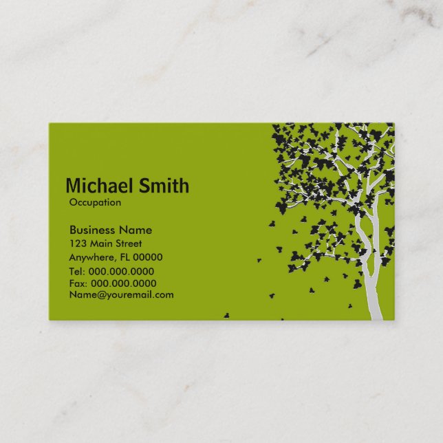 Falling Leaves Business Cards (Front)