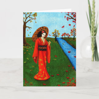 "Falling Leaves" Card