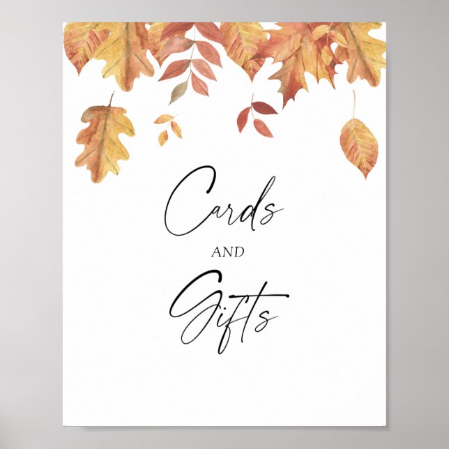 Falling leaves - CARDS AND GIFTS Poster (Front)