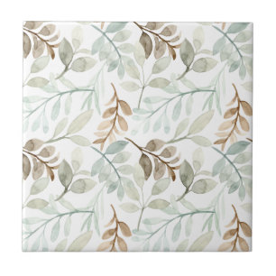 Falling leaves ceramic tile