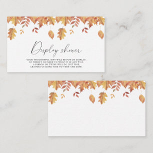 Falling leaves - Display shower Enclosure Card