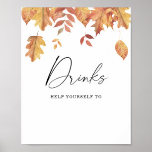 Falling leaves - Drinks  Poster