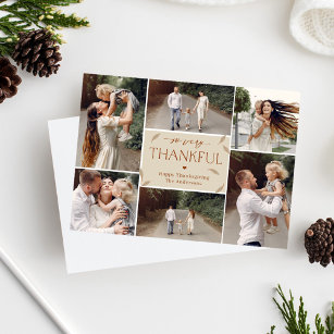 Falling Leaves Editable Colour Thanksgiving Collag Holiday Card