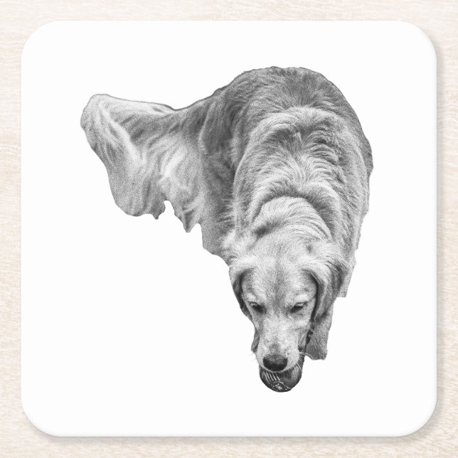 Falling Leaves Focus Square Paper Coaster (Front)