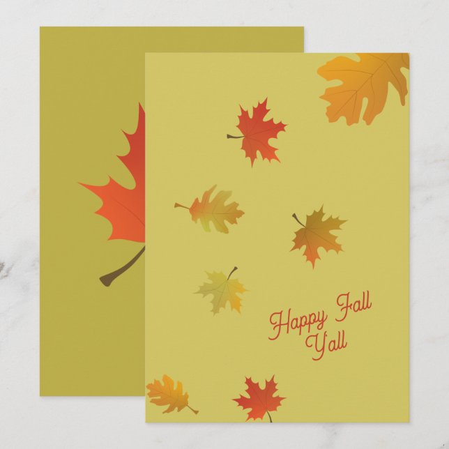 Falling Leaves Greeting Card (Front/Back)