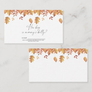 Falling leaves - How big is mummy's belly game Enclosure Card