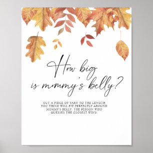 Falling leaves - how big is mummy's belly game poster