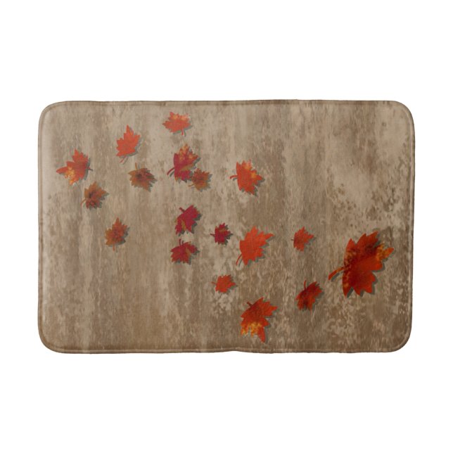 Falling Leaves Landscape Bath Mat (Front)