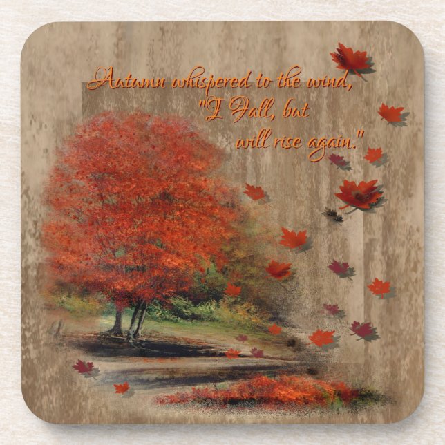 Falling Leaves Landscape Coaster (Front)