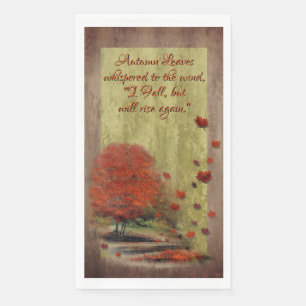 Falling Leaves Landscape Napkin
